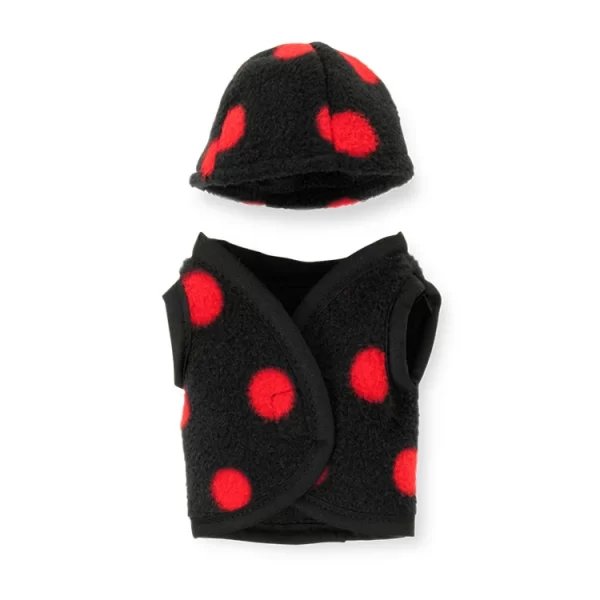 RIDER HAT COVER AND WAISTCOAT SETS BLACK AND RED SPOTTY - Hertfordshire Tak Shak