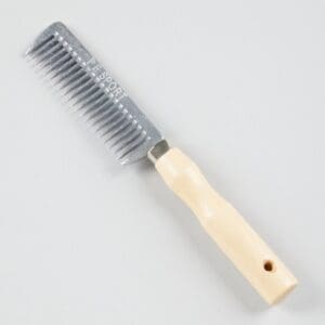 Aluminium Mane Comb with Wooden Handle