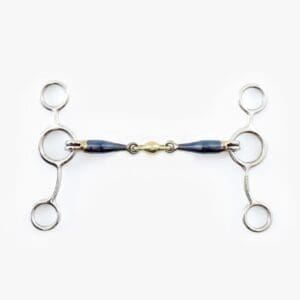 Blue Sweet Iron Tom Thumb Bit with Brass Alloy Lozenge