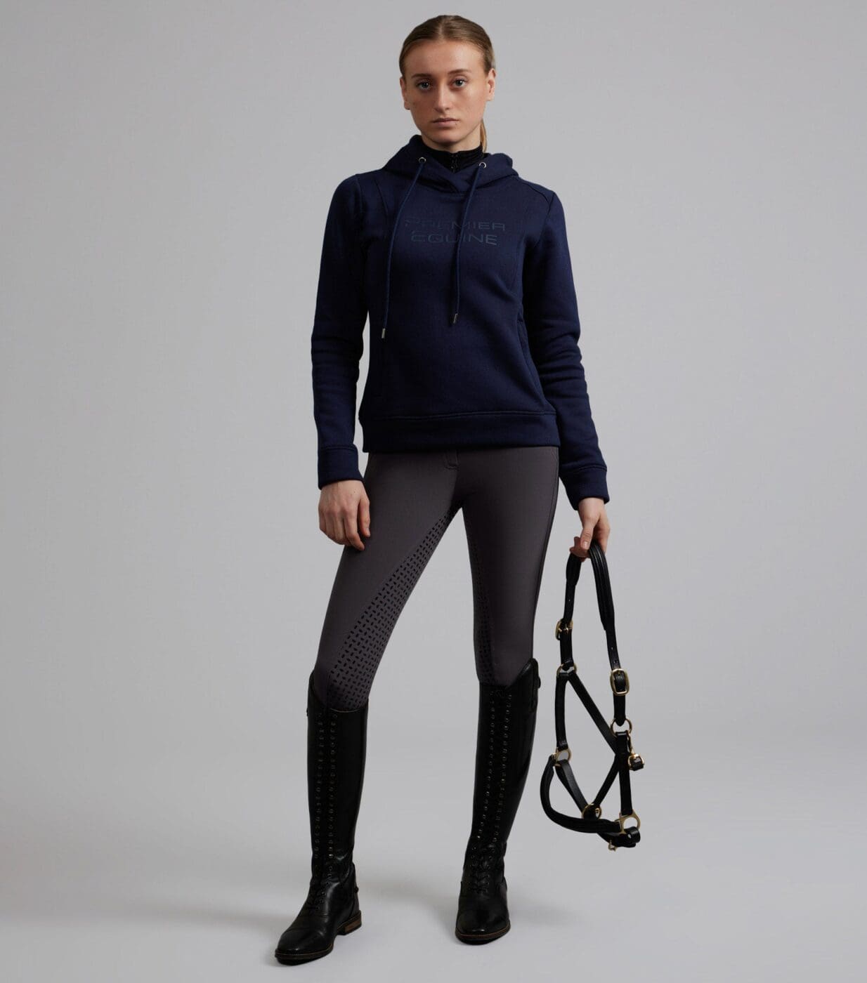 Lucia Ladies Hoodie Navy - Image 2