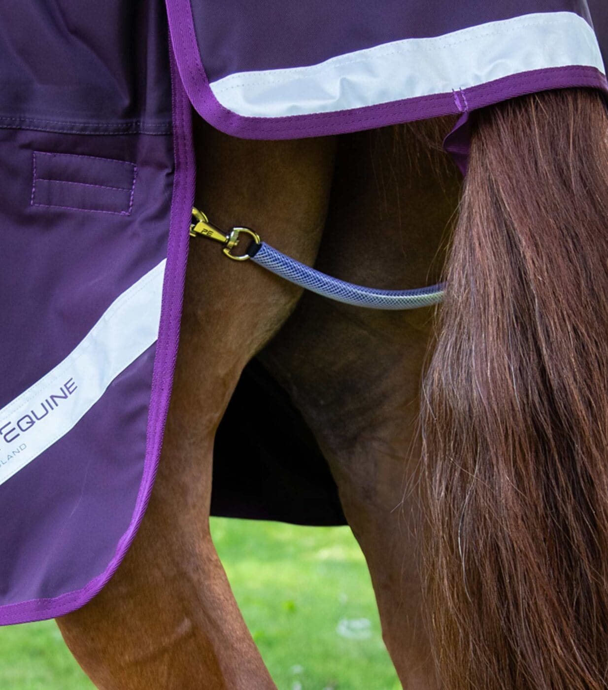 EquineWear Laundering Horse Blanket Tail Strap – Black Elastic Strap For Turnout Blankets 5 thumbnail image