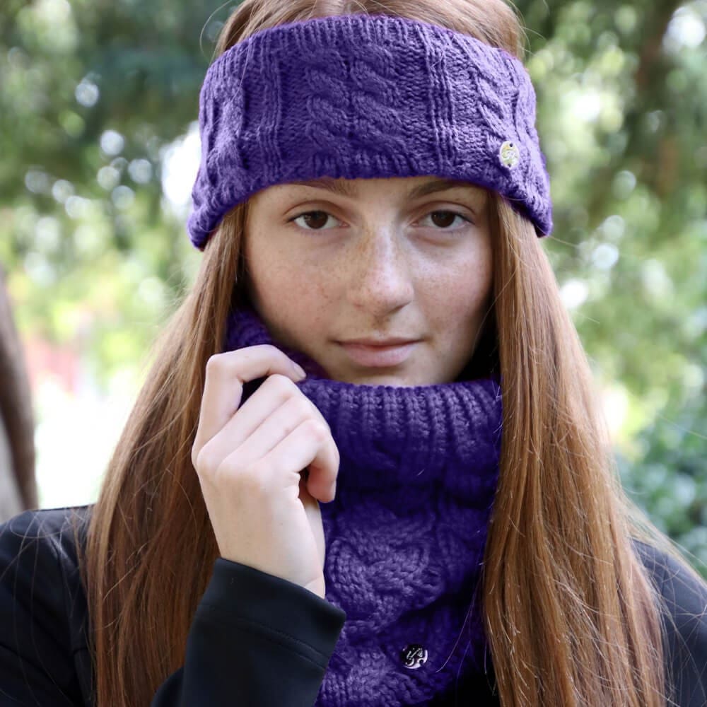 Hy Equestrian Meribel Cable Knit Snood - Image 6