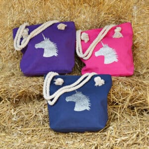 Hy Equestrian Unicorn Glitter Tote Bag