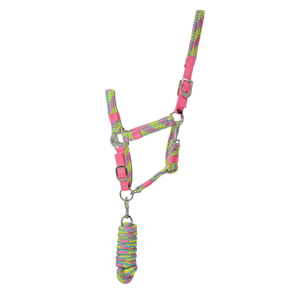 Hy Equestrian Multicolour Adjustable Head Collar & Lead Rope - Image 6