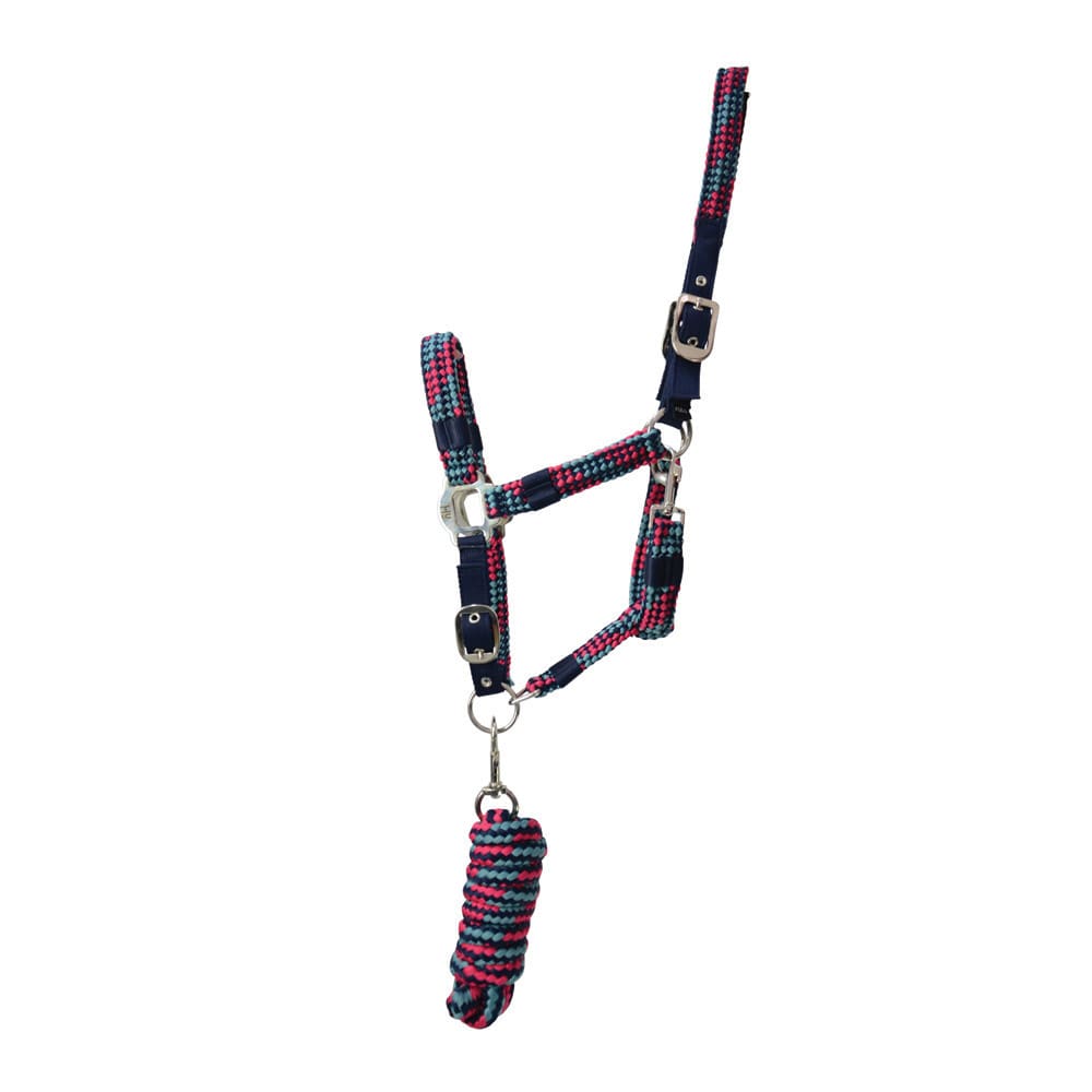 Hy Equestrian Multicolour Adjustable Head Collar & Lead Rope - Image 3