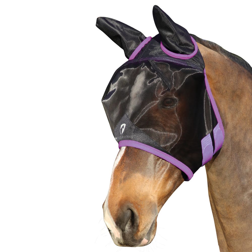 Hy Equestrian Mesh Half Mask with Ears - Image 4