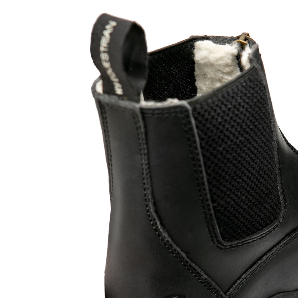 Hy Equestrian Fleece Lined Wax Leather Zip Jodhpur Boot