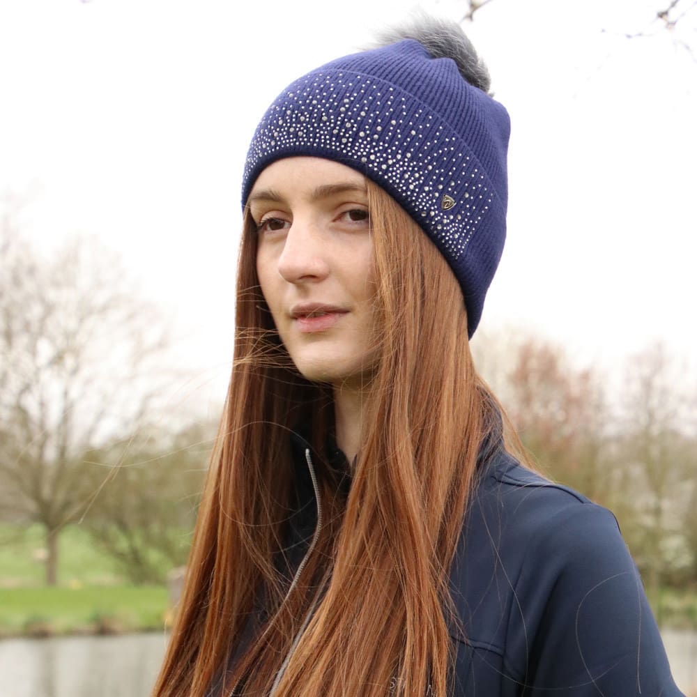 Hy Equestrian Synergy Diamante Bobble Hat - Image 13