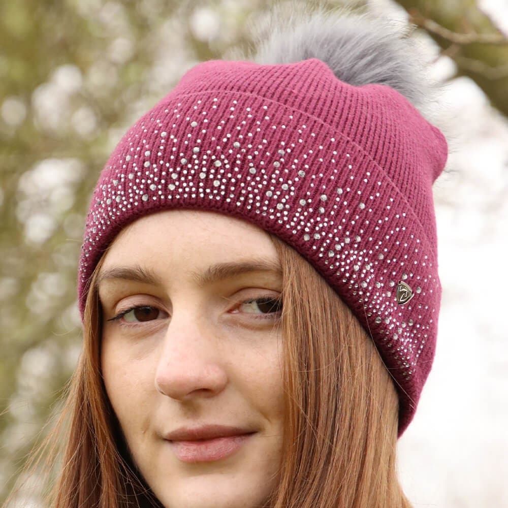 Hy Equestrian Synergy Diamante Bobble Hat - Image 2