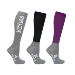 Hy Sport Active Young Rider Riding Socks (Pack of 3)
