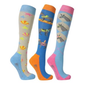 Hy Equestrian Seaside Donkey Socks (Pack of 3)