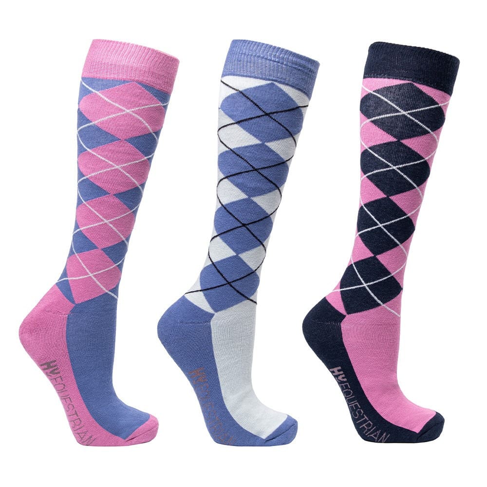 Hy Equestrian Synergy Argyle Socks (Pack of 3) - Image 3