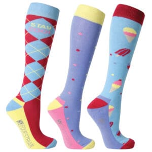 Hy Equestrian Stay Cool Socks (Pack of 3)