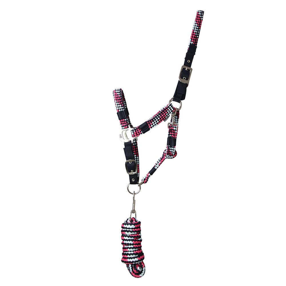 Hy Equestrian Multicolour Adjustable Head Collar & Lead Rope - Image 9