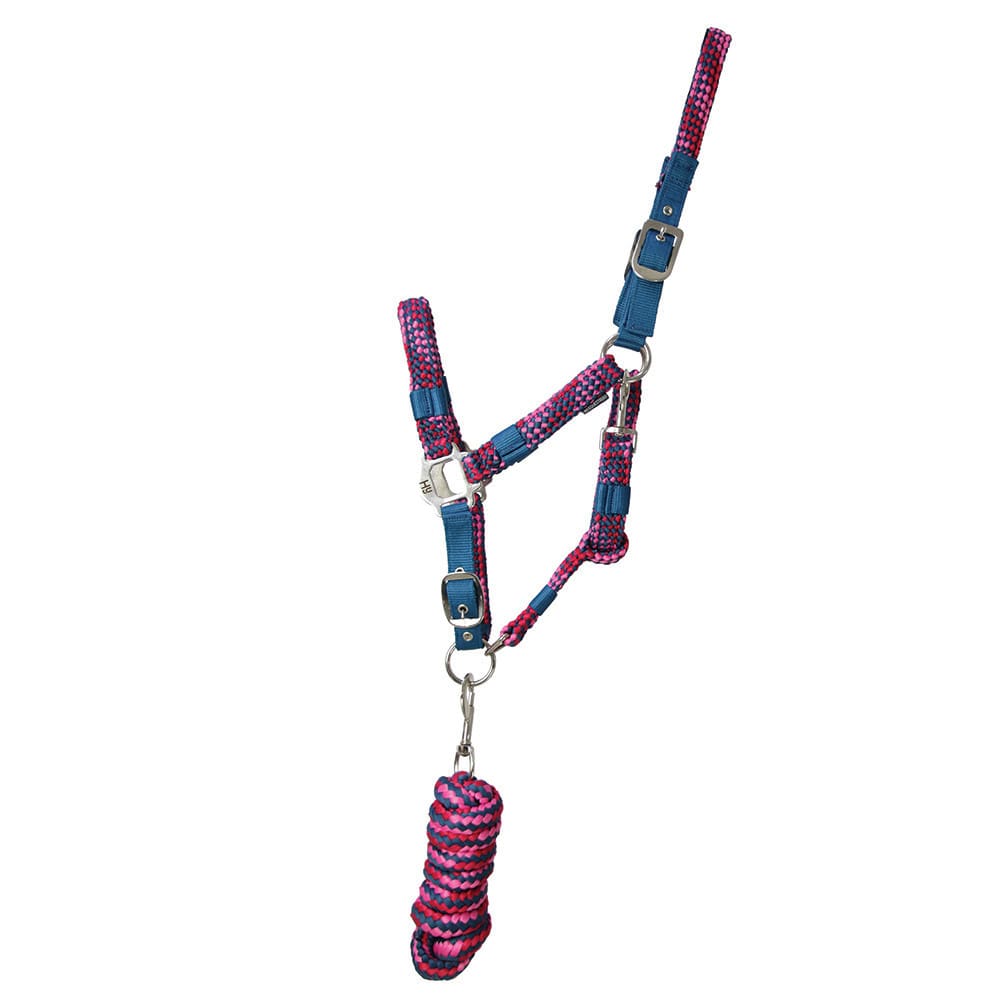 Hy Equestrian Multicolour Adjustable Head Collar & Lead Rope - Image 10
