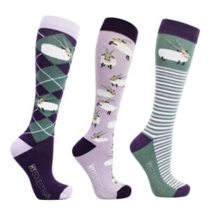 Hy Equestrian Gallant Goat Socks (Pack of 3)