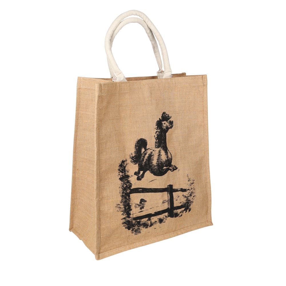 Hy Equestrian Thelwell Collection Large Hessian Bag - Image 2